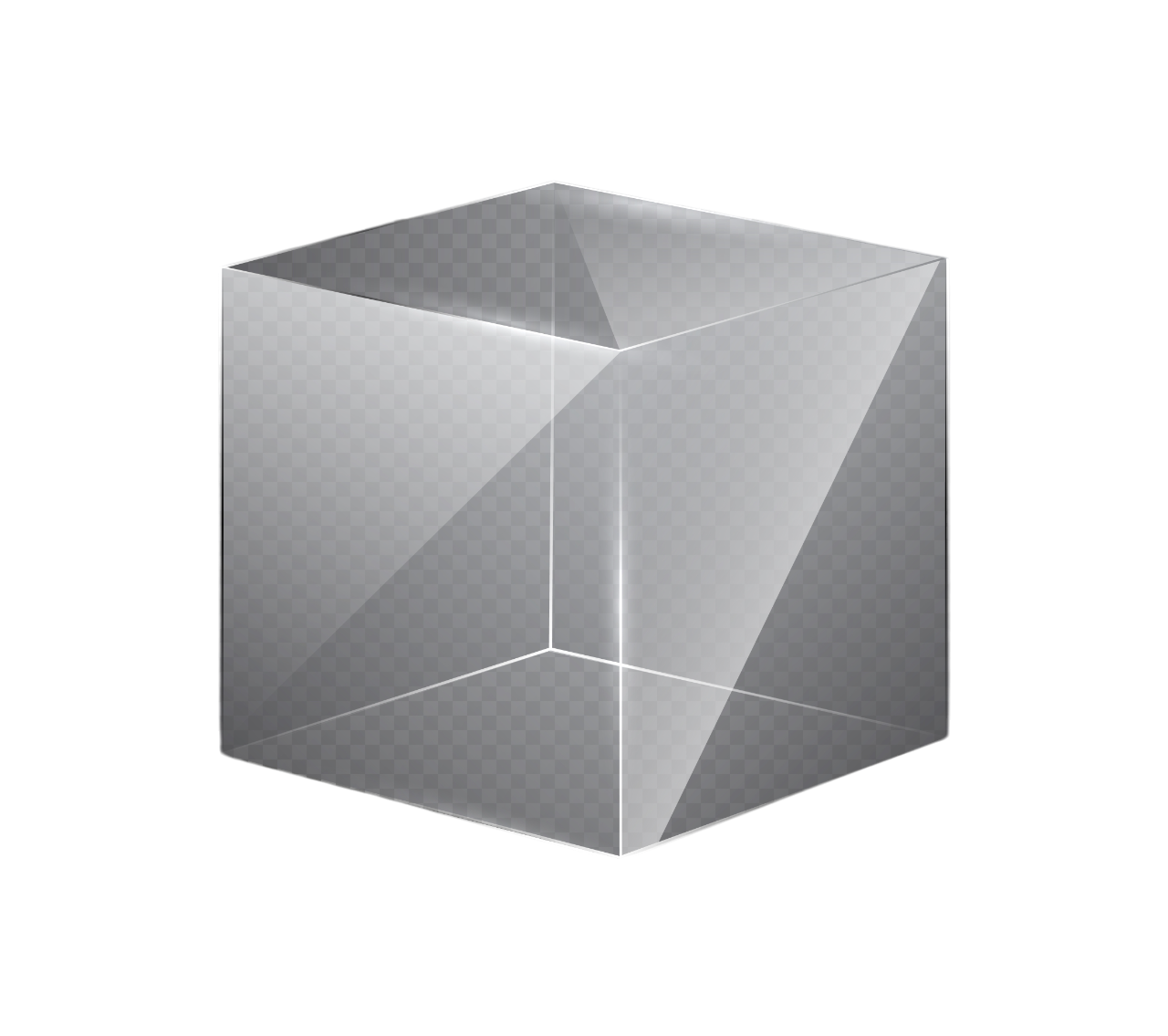 Transparent 3D cube animation background